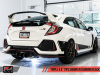 AWE Track Edition Exhaust (Triple Diamond Black Tips) - Honda Civic Type-R FK8 - Kaiju Motorsports