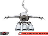 AWE Touring Edition Exhaust (Triple Chrome Silver Tips) - Honda Civic Type-R FK8 - Kaiju Motorsports