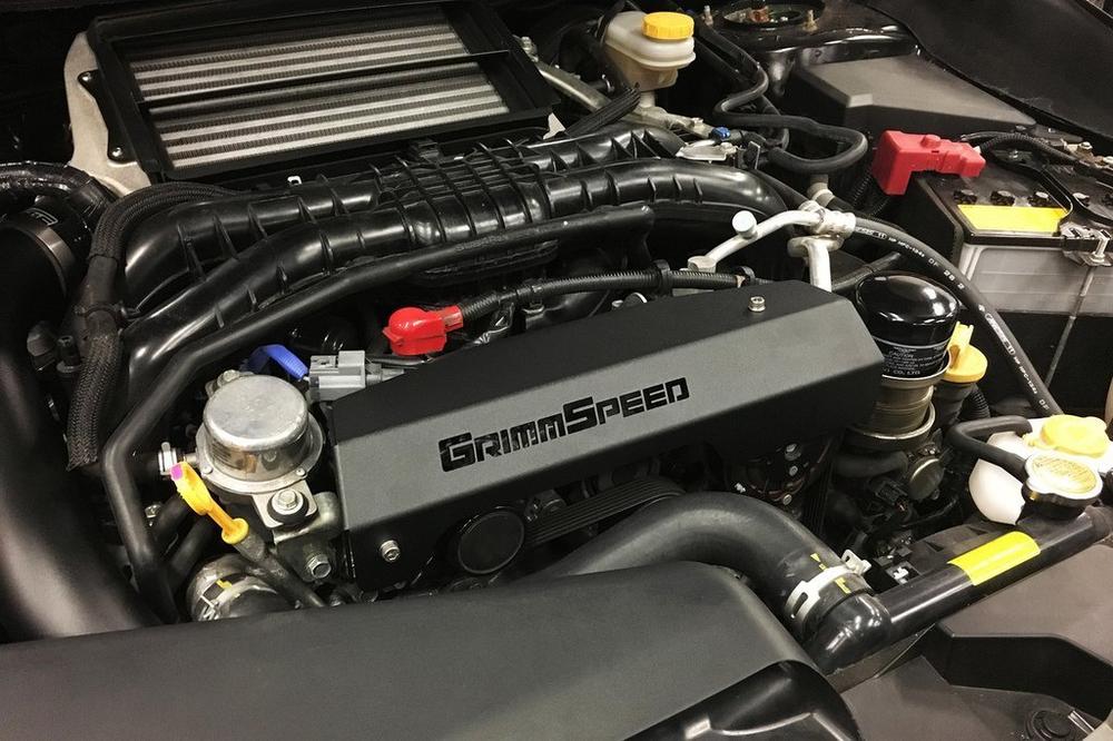 Grimmspeed Pulley Cover (Black) - Subaru WRX VA - Kaiju Motorsports