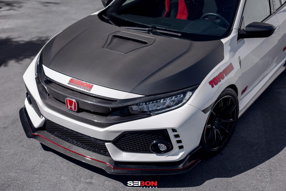Seibon Dry CF Hood (OEM Style) - Honda Civic Type-R FK8 - Kaiju Motorsports