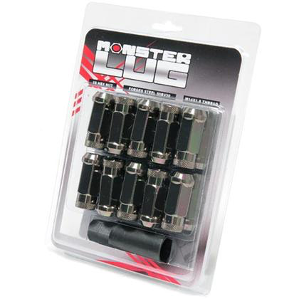 Monster Lug Nut (Black Chrome) - M14x1.5 (20pcs) - Kaiju Motorsports