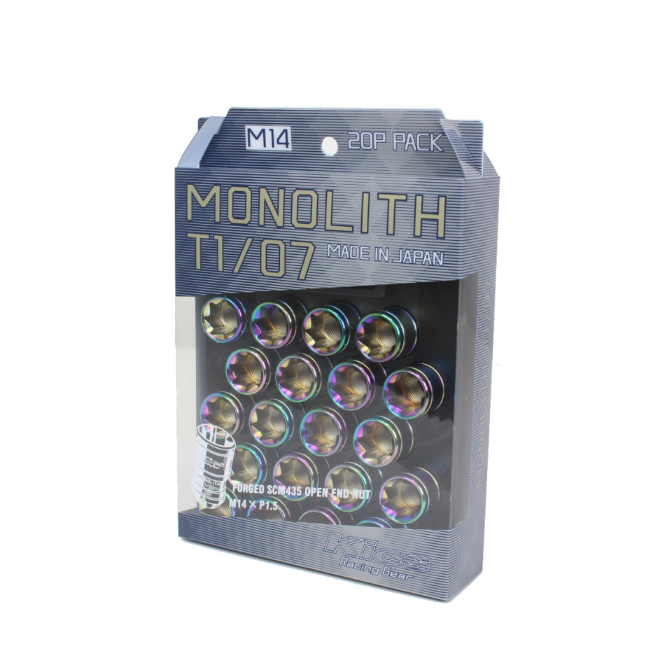 Project Kics T1/06 Monolith Lug Nuts - Neochrome (20pcs) - Kaiju Motorsports