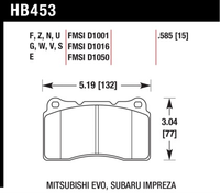 Hawk Performance Ceramic (Front) - Honda Civic Type-R FK8 - Kaiju Motorsports