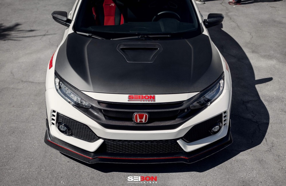 Seibon Dry CF Hood (OEM Style) - Honda Civic Type-R FK8 - Kaiju Motorsports