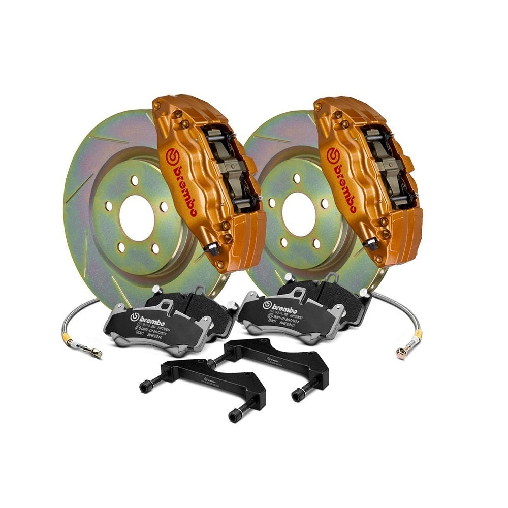 Brembo OE Gold Slotted Brake Kit (Front) - Subaru WRX VA - Kaiju Motorsports