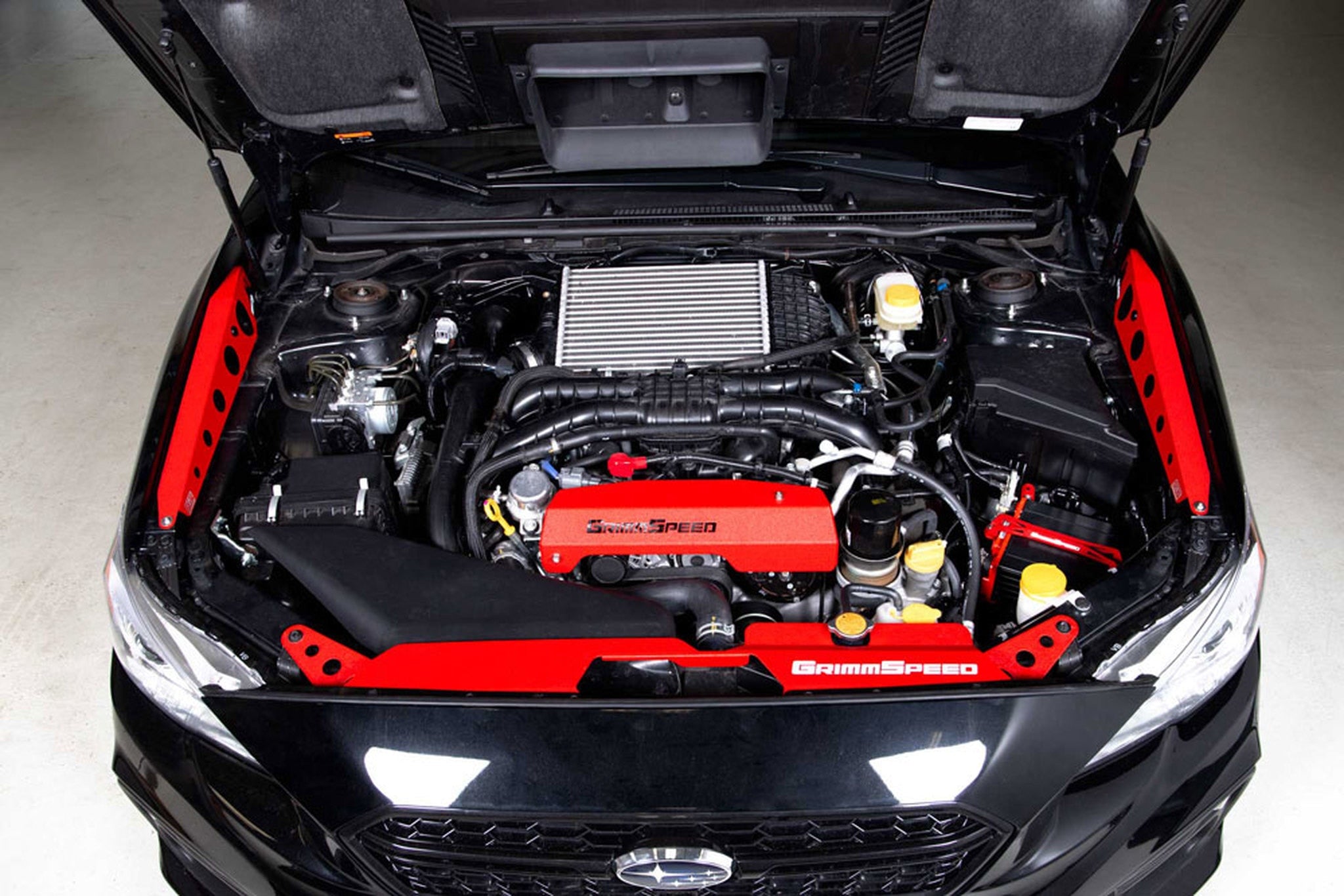 Grimmspeed Fender Shrouds (Red) - Subaru WRX/STI | Kaiju Motorsports