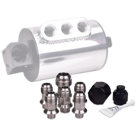 IAG Stainless Steel AN Breather Fitting set - Subaru STI 04+ , WRX 05-14 - Kaiju Motorsports