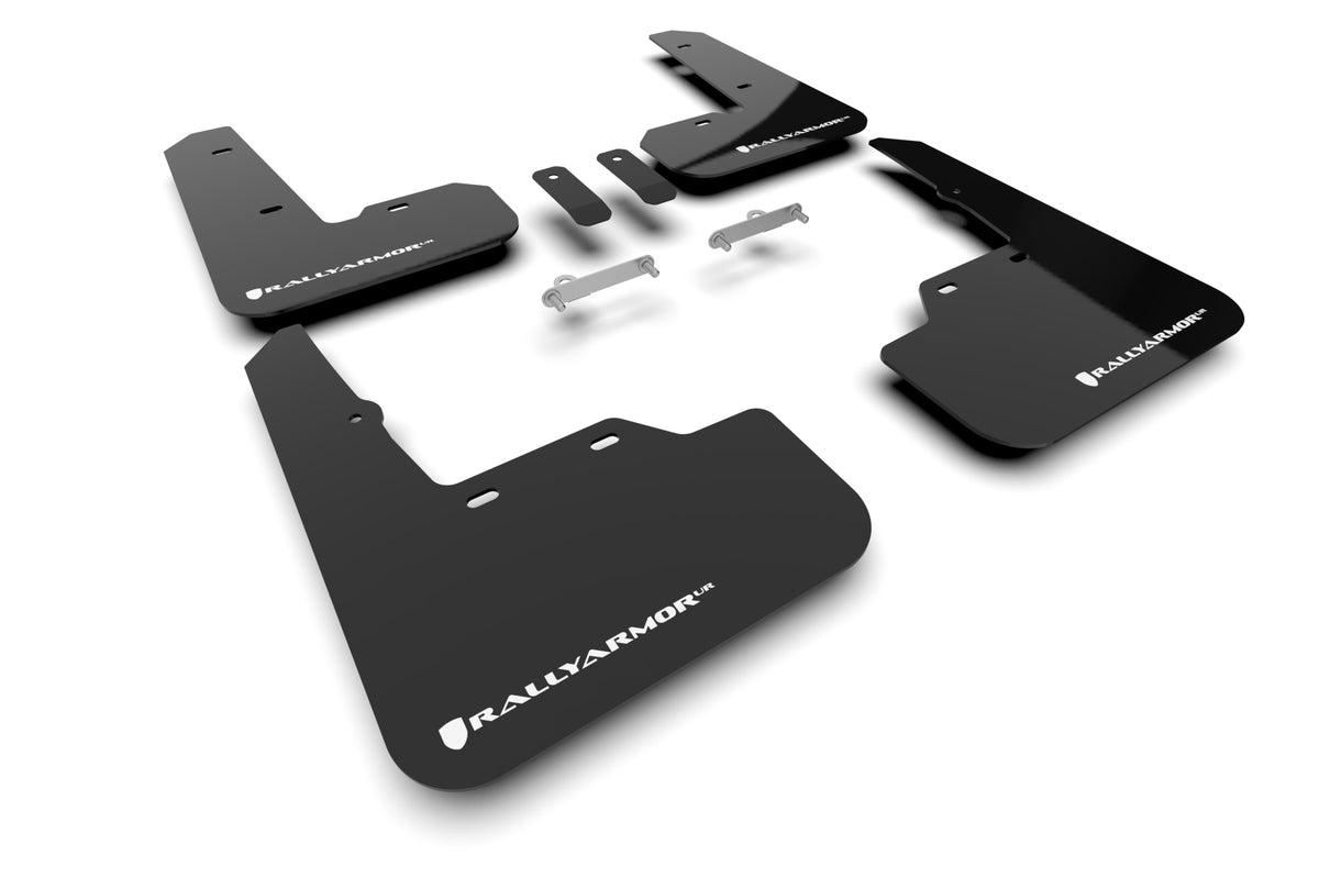 Rally Armor Black UR Mud Flap White Logo - Subaru WRX 22+ - Kaiju Motorsports