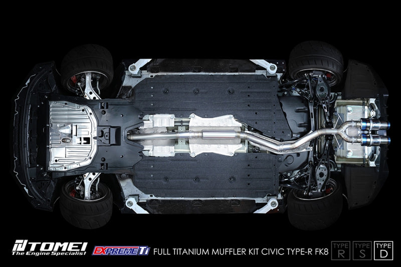 Tomei Full Titanium Expreme Ti Muffler Kit (Type D) - Honda Civic Type-R FK8 - Kaiju Motorsports