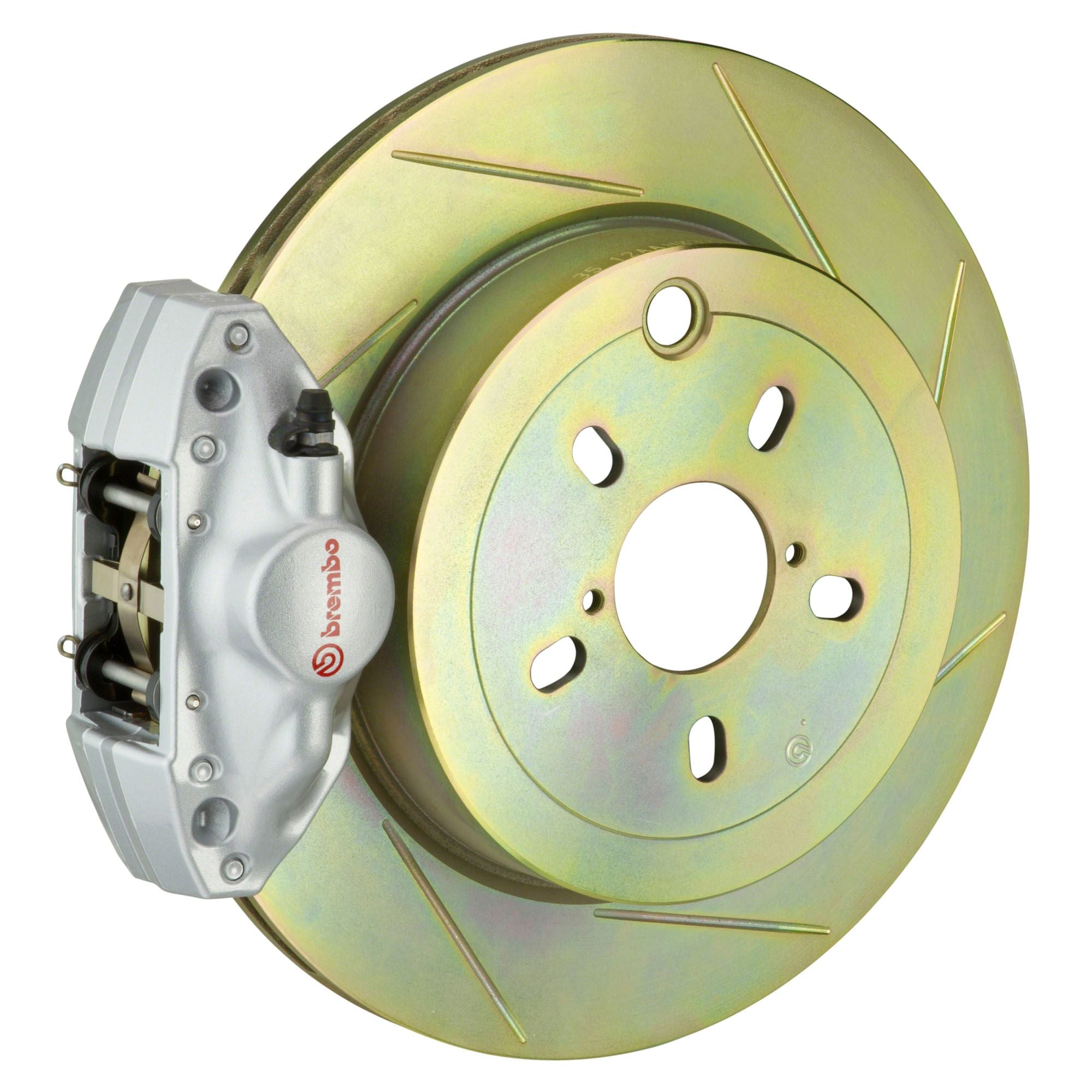 Brembo GT Slotted Brake Kit 2 Piston 1-Piece Silver (Rear) - FRS/BRZ/86 - Kaiju Motorsports