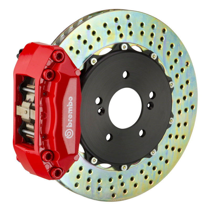 Brembo GT Systems 4 Piston Drilled Rotors Big Brake Kit Red (Front) - FRS/BRZ/86 - Kaiju Motorsports