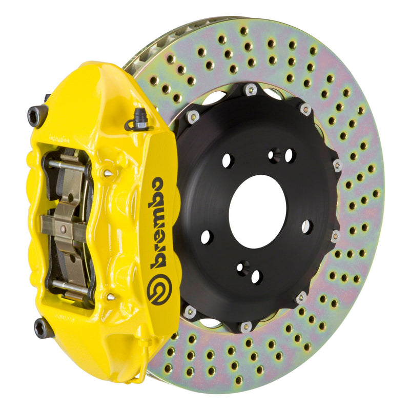 Brembo GT Drilled Brake Kit 4 Piston 2-Piece yellow (Rear) - FRS/BRZ/86 - Kaiju Motorsports