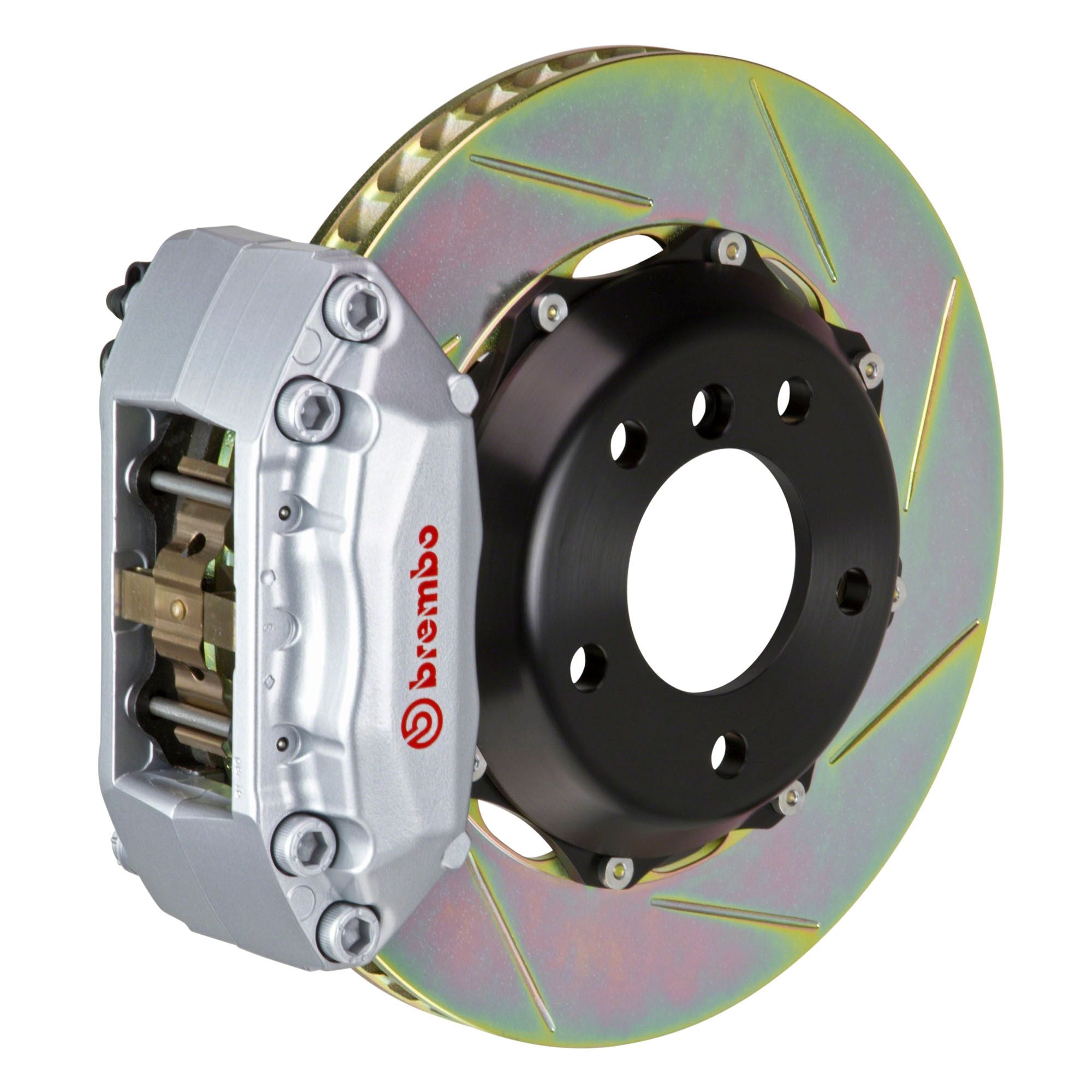 Brembo GT Slotted Brake Kit 4 Piston 2-piece Silver (Rear) - FRS/BRZ/86 - Kaiju Motorsports