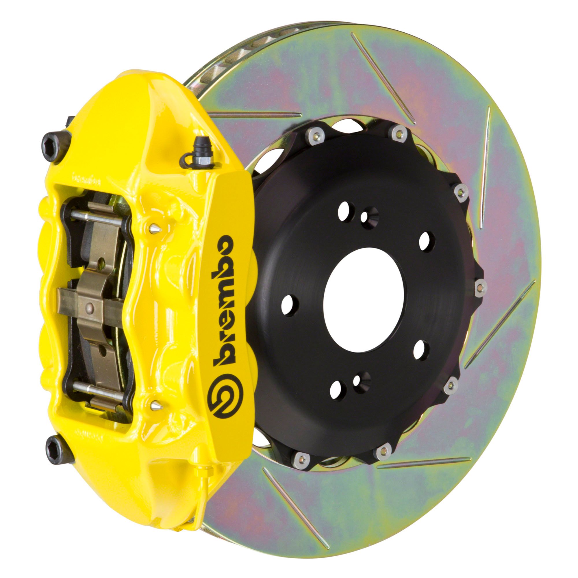 Brembo GT Slotted Brake Kit 4 Piston 2-piece Yellow (Rear) - FRS/BRZ/86 - Kaiju Motorsports