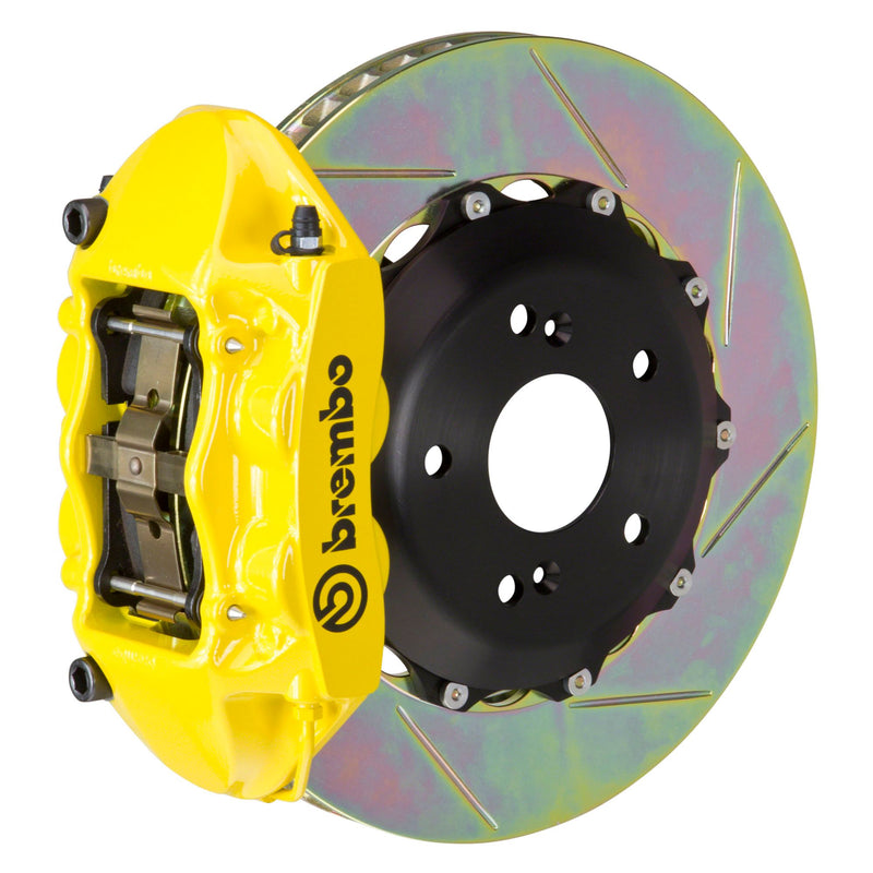 Brembo GT Slotted Brake Kit 4 Piston 2-piece Yellow (Rear) - FRS/BRZ/86 - Kaiju Motorsports