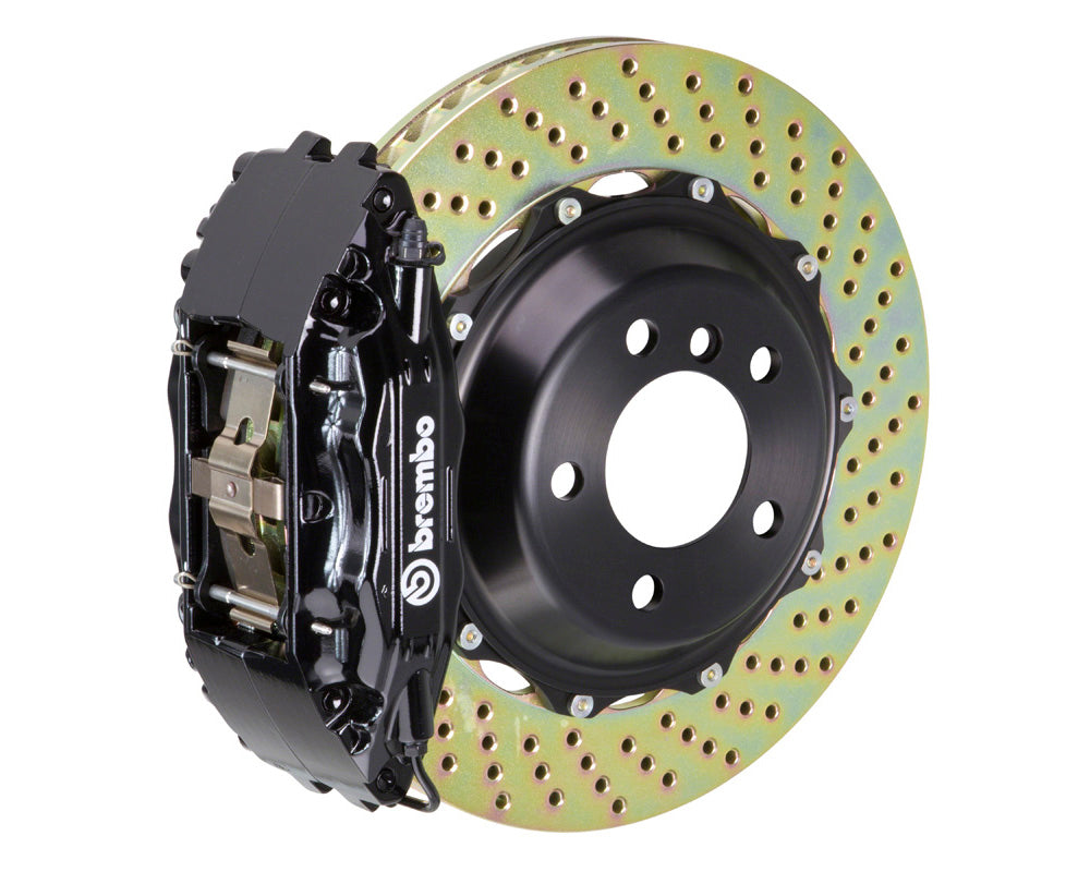 Brembo GT Drilled Brake Kit 4 Piston 2 Piece Black (Front) - Subaru WRX VA - Kaiju Motorsports