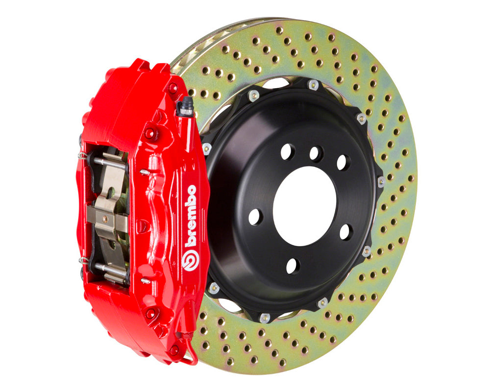 Brembo GT Drilled Brake Kit 4 Piston 2 Piece Red (Front) - Subaru WRX VA - Kaiju Motorsports