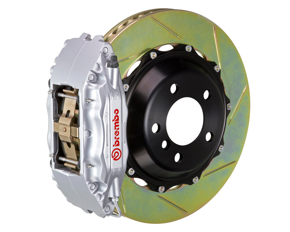 Brembo GT Slotted Brake Kit 4 Piston 2 Piece Silver (Front) - Subaru WRX VA - Kaiju Motorsports