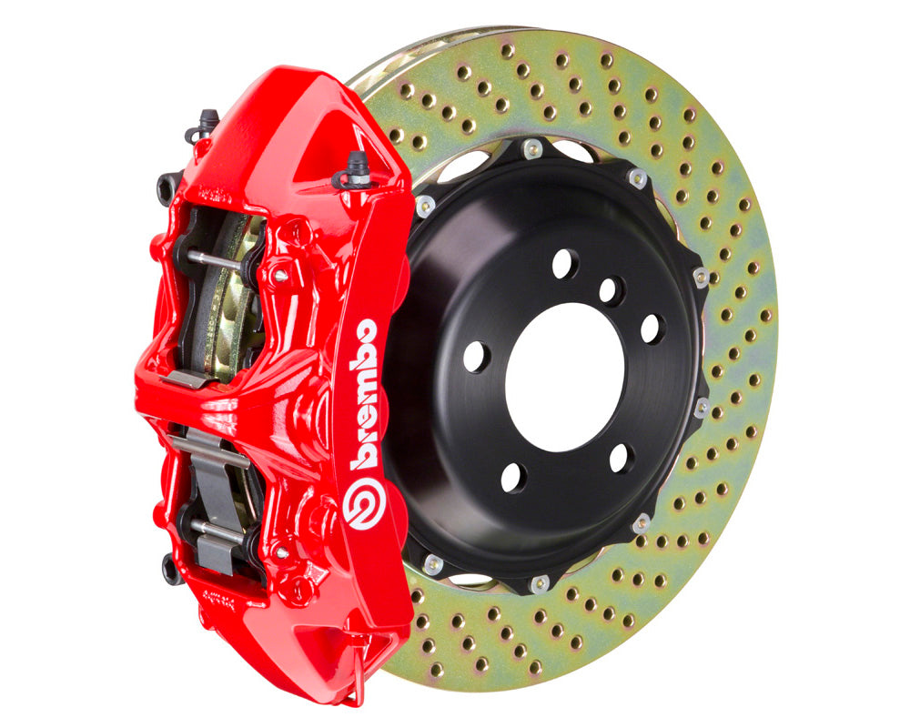 Brembo GT 6 Piston Brake Kit Red Drilled Rotors (Front) - Subaru STI VA - Kaiju Motorsports