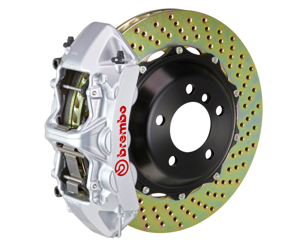 Brembo GT 6 Piston Brake Kit Silver Drilled Rotors (Front) - Subaru STI VA - Kaiju Motorsports