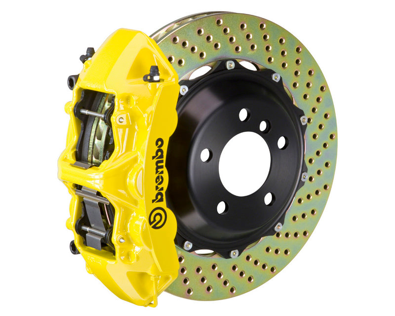 Brembo GT 6 Piston Brake Kit Yellow Drilled Rotors (Front) - Subaru STI VA - Kaiju Motorsports