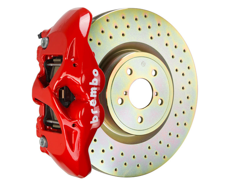 Brembo GT Monobloc 4 Piston 326mm Drilled Red (Front) - Subaru WRX VA - Kaiju Motorsports