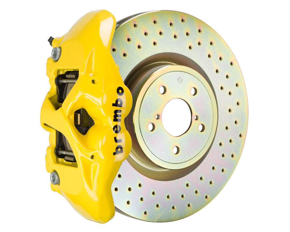 Brembo GT Monobloc 4 Piston 326mm Drilled Yellow (Front) - Subaru WRX VA - Kaiju Motorsports