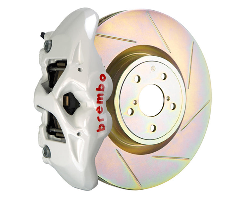 Brembo GT Monobloc 4 Piston 326mm Slotted White (Front) - Subaru WRX VA - Kaiju Motorsports