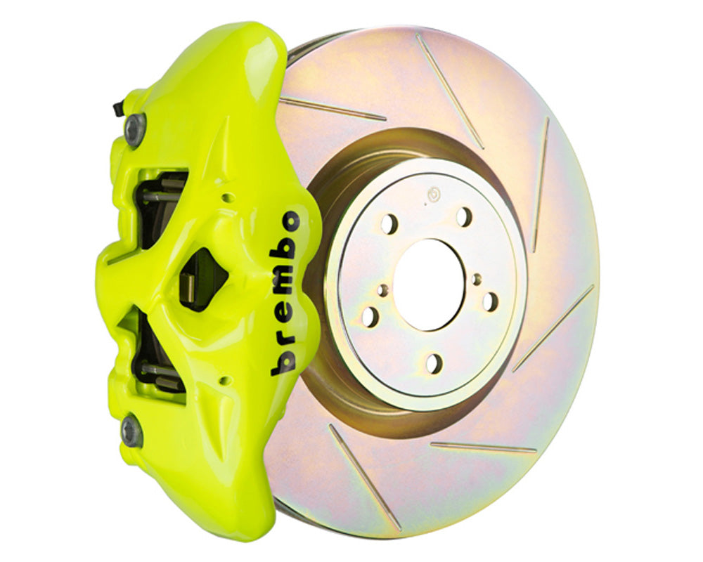 Brembo GT Monobloc 4 Piston 326mm Slotted Fluorescent Yellow (Front) - Subaru WRX VA - Kaiju Motorsports