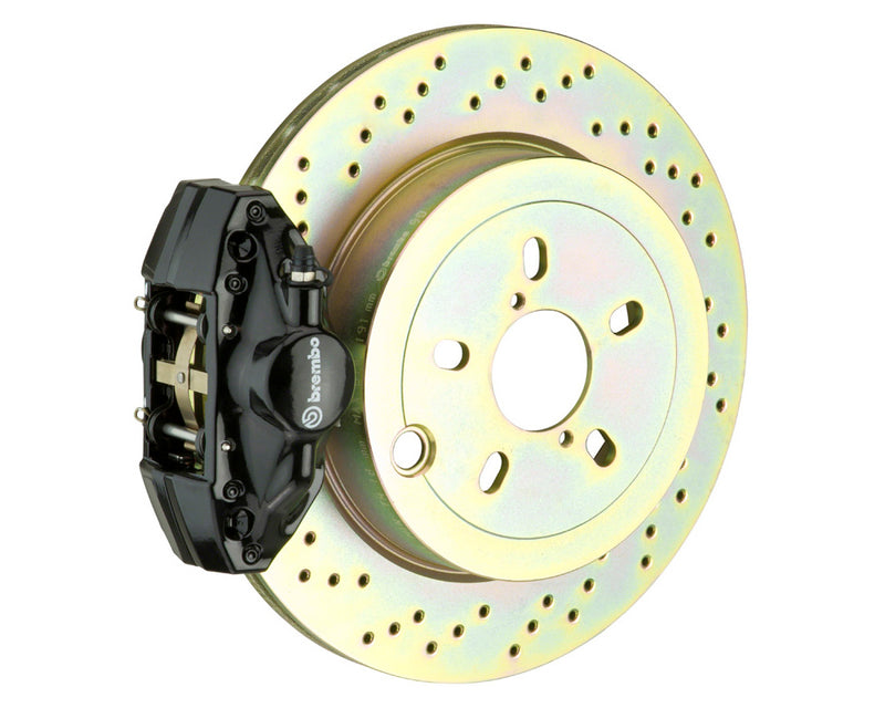 Brembo GT Drilled Brake Kit 2 Piston 1-piece Black (Rear) - FRS/BRZ/86 - Kaiju Motorsports