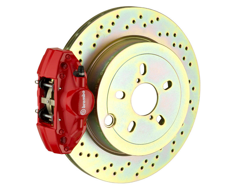 Brembo GT Drilled Brake Kit 2 Piston 1-piece Red (Rear) - FRS/BRZ/86 - Kaiju Motorsports