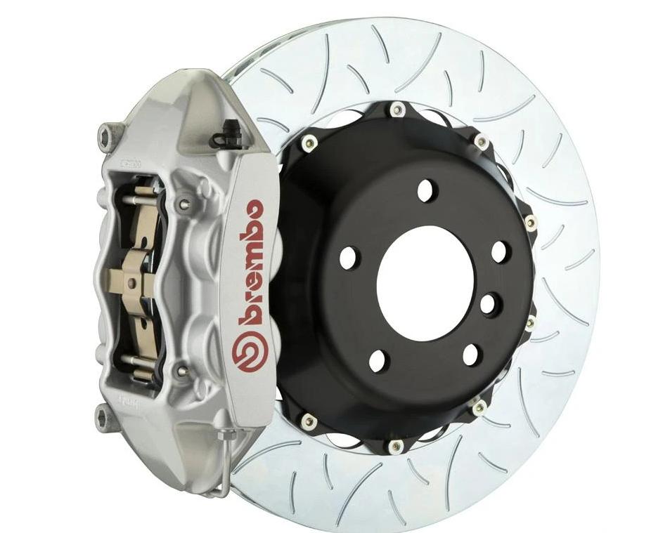 Brembo GT-R 4 Piston Big Brake Kit Silver Slotted Rotors (Rear) - Subaru WRX / STI VA - Kaiju Motorsports