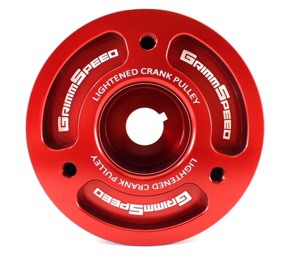 Grimmspeed Lightweight Crank Pulley (Red) - Subaru STI VA - Kaiju Motorsports