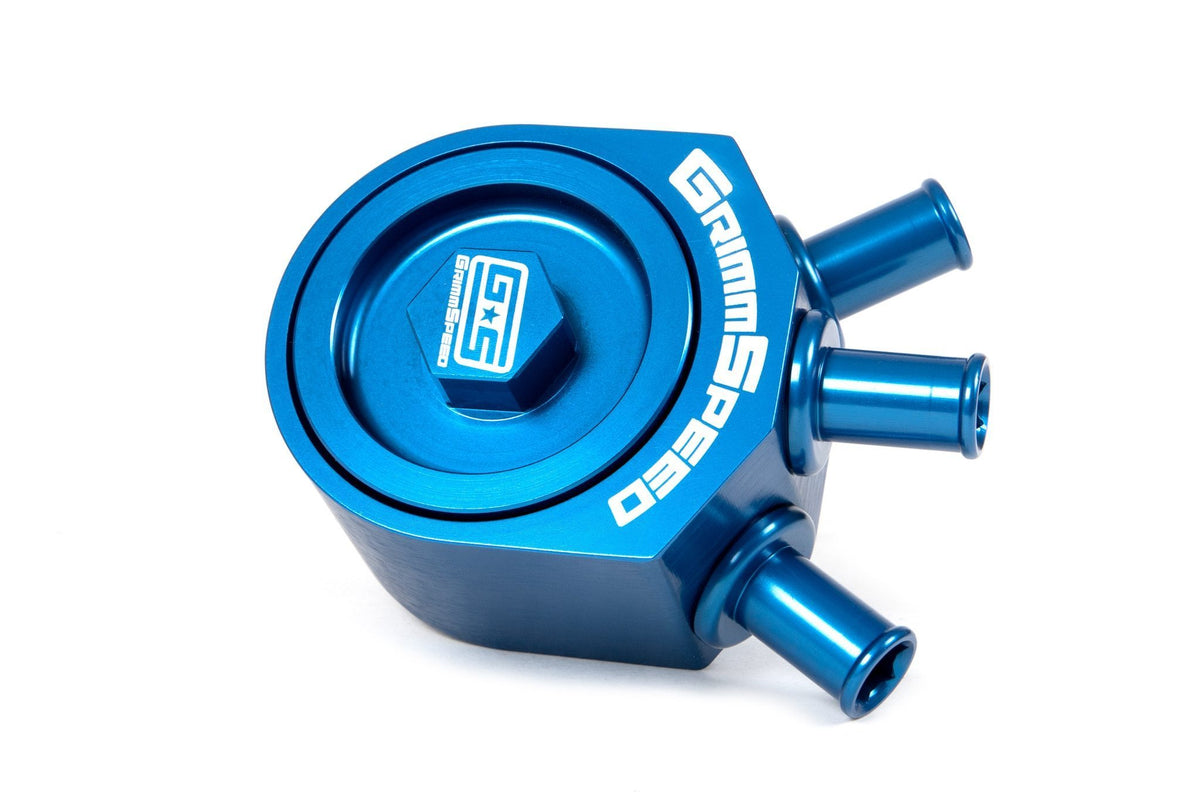 Grimmspeed Air Oil Separator (Blue) - Subaru STI VA - Kaiju Motorsports