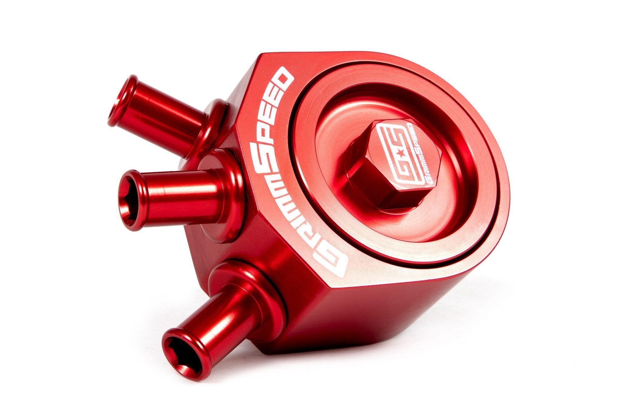 Grimmspeed Air Oil Separator (Red) - Subaru STI VA - Kaiju Motorsports