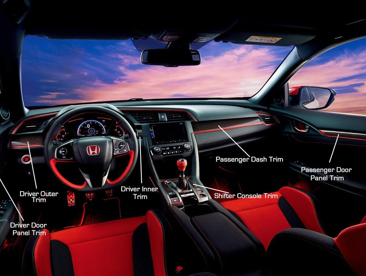 Honda Carbon Interior Trim Set - Honda Type-R | Kaiju Motorsports
