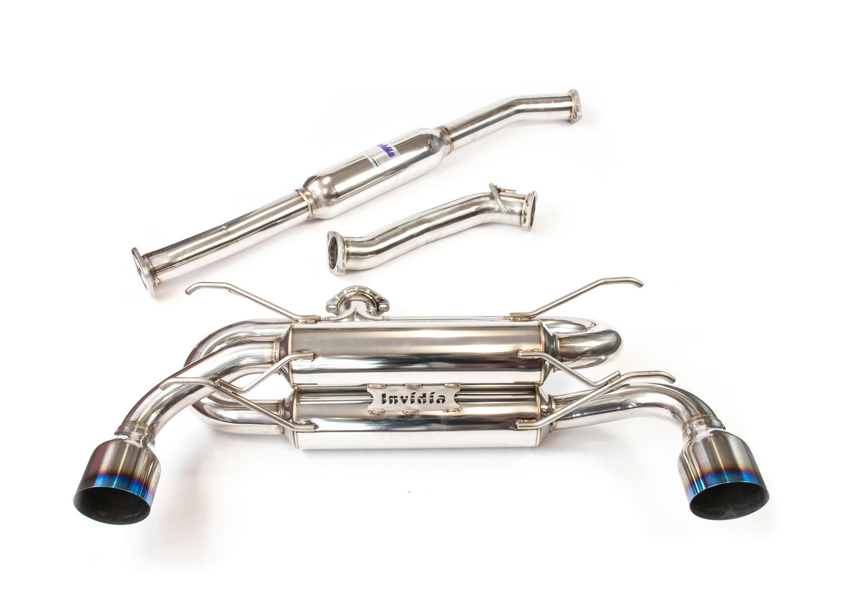 Invidia Gemini R400 Catback Exhaust System Titanium Tips - FRS/BRZ/86 - Kaiju Motorsports