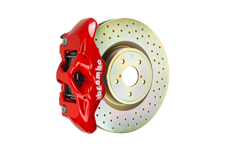 Brembo GT Monobloc 4 Piston 326mm Drilled Red (Front) - Subaru WRX VA - Kaiju Motorsports