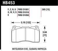 Hawk DTC-60 (Front) - Subaru STI VA - Kaiju Motorsports