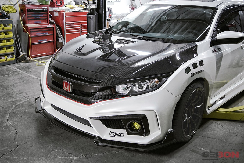 Seibon CF Hood (MR Style) - Honda Civic Type-R FK8 - Kaiju Motorsports