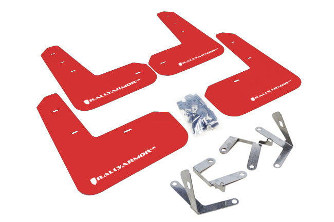 Rally Armor Red Mud Flap W/ White Logo - FRS/BRZ/86 - Kaiju Motorsports