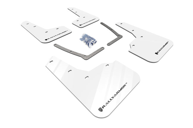 Rally Armor UR White Mud Flap w/ Black - Civic Si 10th Gen - Kaiju Motorsports