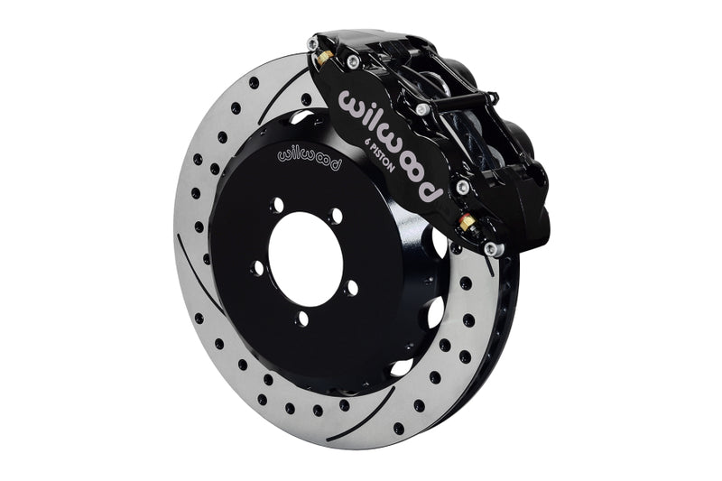 Wilwood FNSL6R 13.06in Front Slotted / Drilled Big Brake Kit (Black) - Subaru STI VA - Kaiju Motorsports