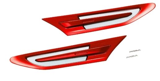 Prova Front Fender Emblem Lightning Red - FRS/BRZ/86 - Kaiju Motorsports