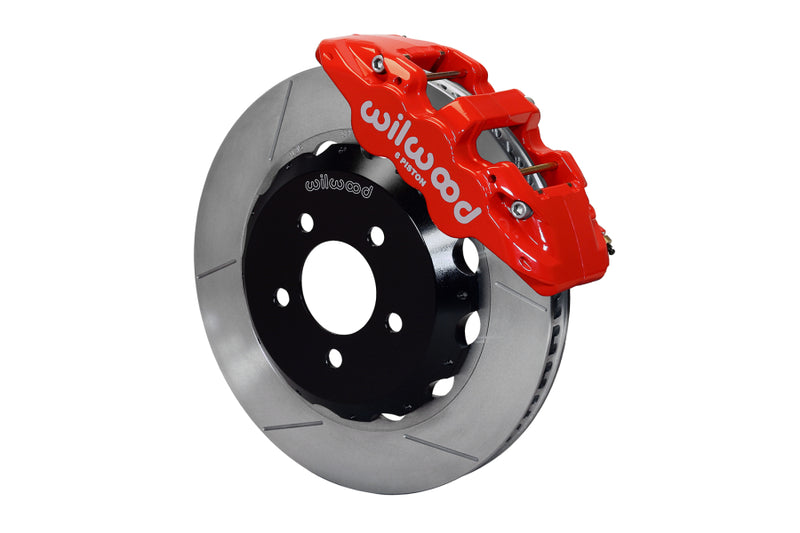 Wilwood W6A Front Slotted Brake Kit (Red) - Subaru STI VA - Kaiju Motorsports